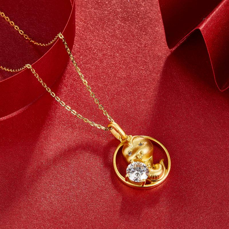 Snake Moissanite Diamond Necklace 1.0 Carat from the Zodiac Series